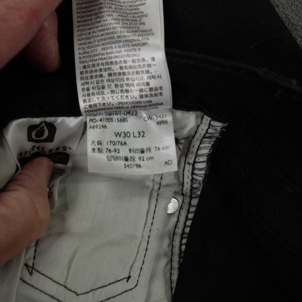 Levi's 541 Athletic Taper Jeans Mens 30x32 Actual 30x31 Black Denim Pants - Picture 5 of 11